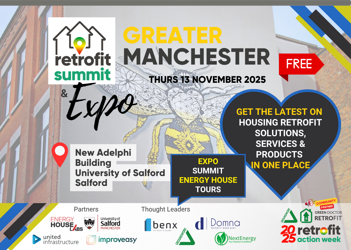 Greater Manchester Retrofit Summit & Expo 2025 banner
